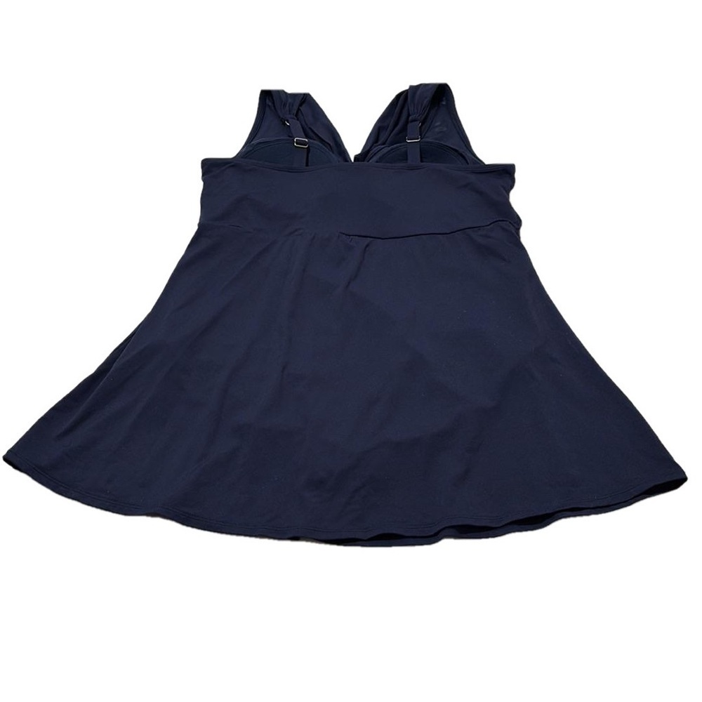 Land’s End Swim. Dress, Size 1X, Navy Blue - Picture 2 of 7